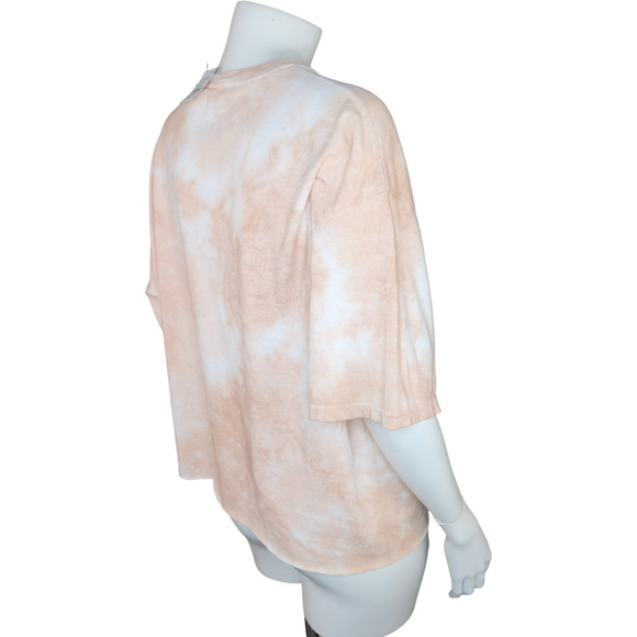 Stunner California Womens XL Peach Tye-Dye Short Sleeve Graphic Tee Raw Hem NWT - Picture 8 of 12